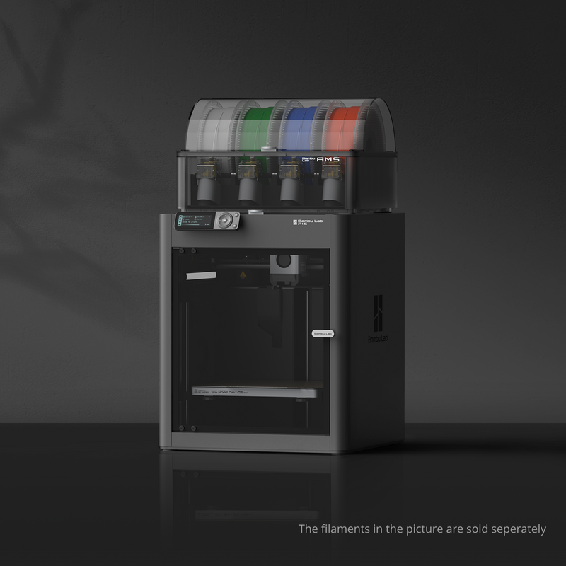 Bambu Lab P1S enclosed 3D printer with AMS multi-material unit