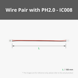 100mm Wire Pair with PH2.0(2PCS) - IC008